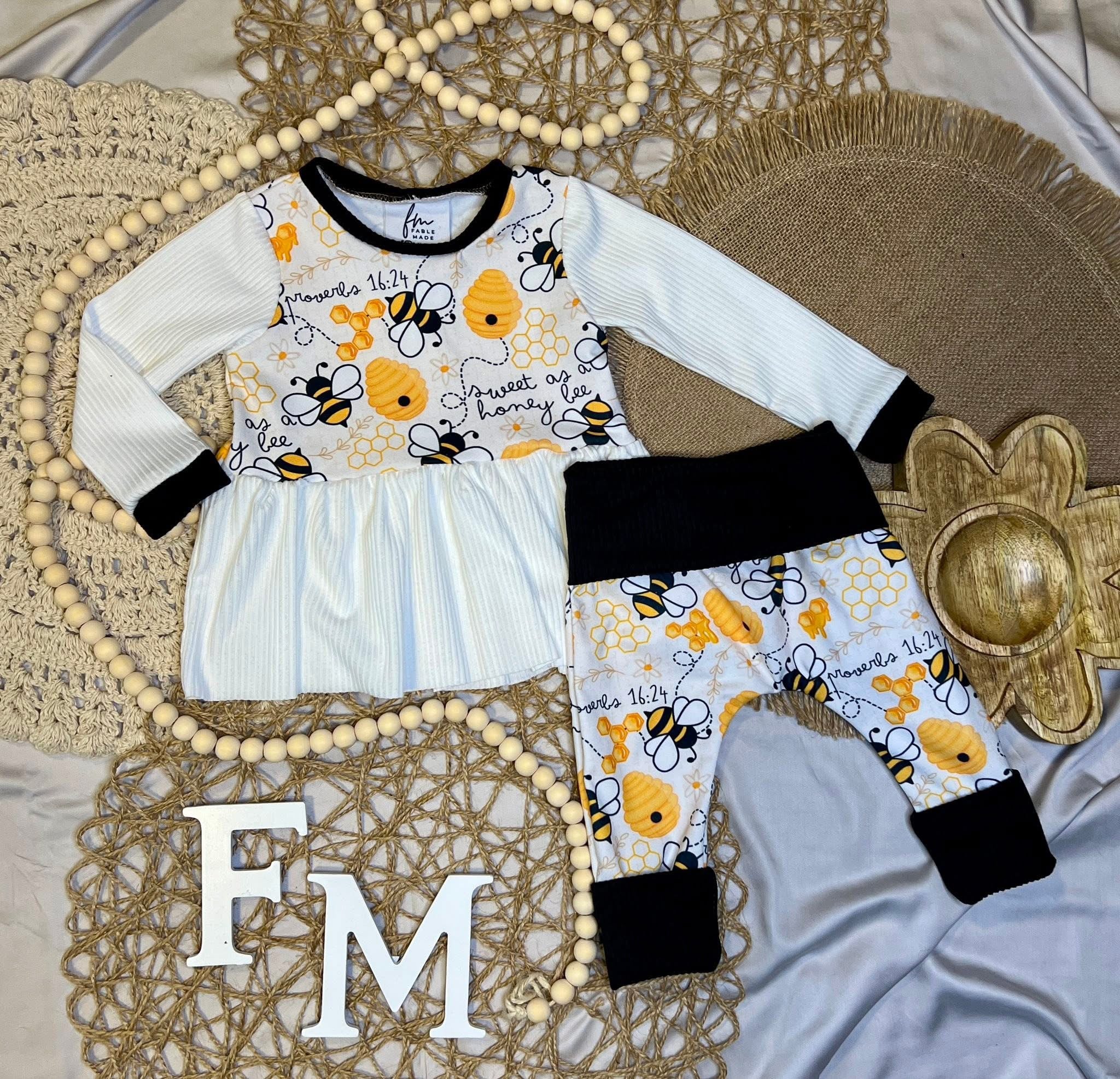 Proverbs 16:24 Long Sleeve Peplum and Joggers Set