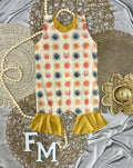 Suns Ruffle Bottom 2T Overall Romper