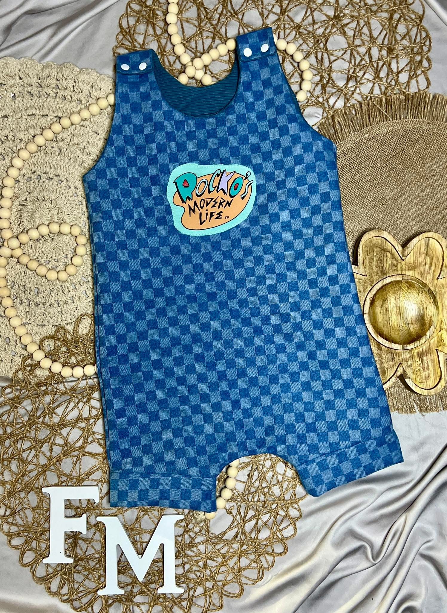 Upcycled 3T Denim Overalls