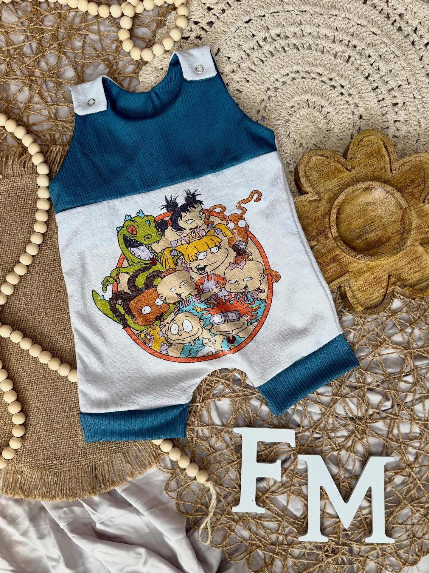Rugrats 6M Overall Romper Upcycle