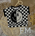 Checkered Smiley 2T Lounge Tee Upcycle